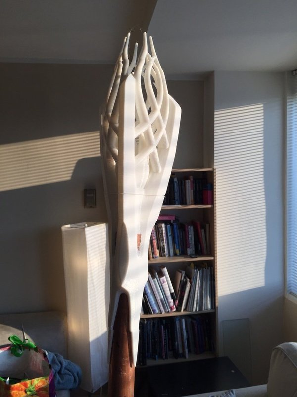 Medium Gandalf The White Staff with Lights 3D Printing 50055