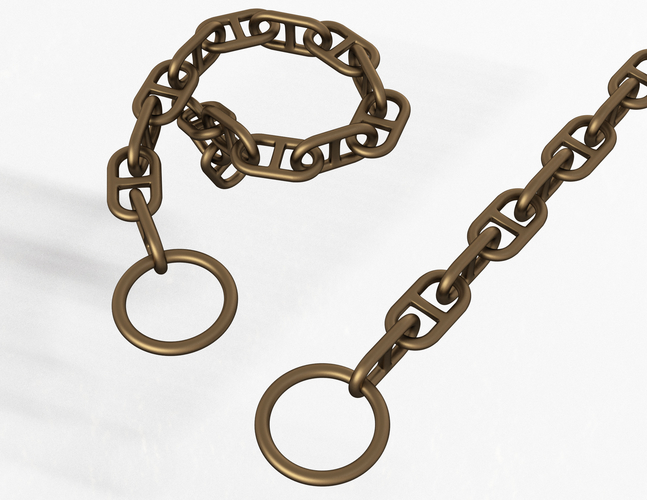 Piece of Anchor Ship Chain 3D Print 500550