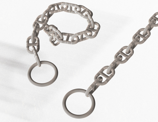 Piece of Anchor Ship Chain 3D Print 500560