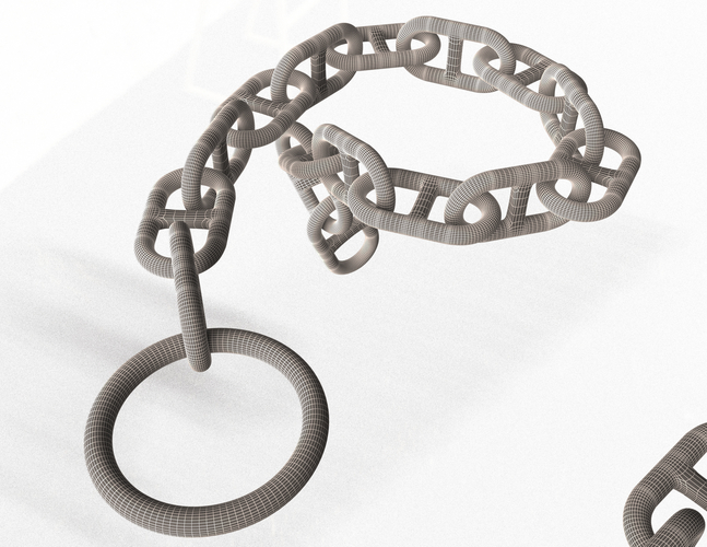 Piece of Anchor Ship Chain 3D Print 500562