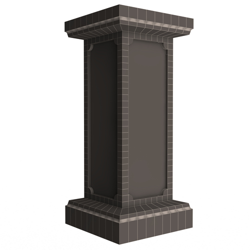 Square Column Pedestal 3D Print 500641