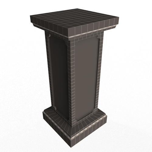 Square Column Pedestal 3D Print 500642