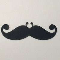 Small Movember Mustache 3D Printing 50068