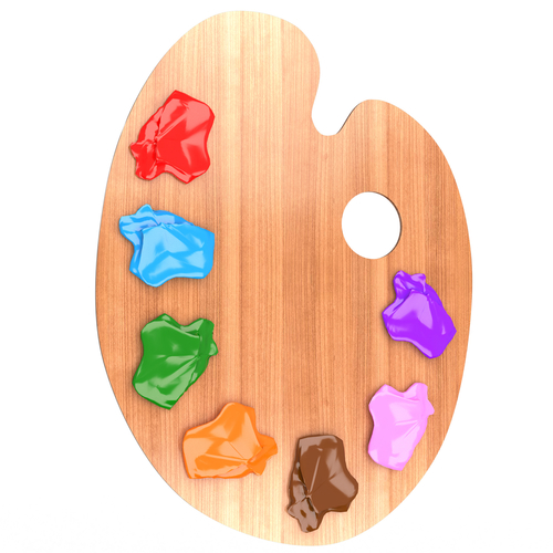 Wooden Paint Palette 3D Print 500733