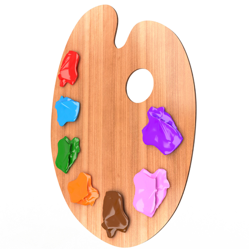 Wooden Paint Palette 3D Print 500735