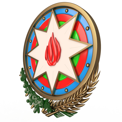 Coat of arms of Azerbaijan Colored 3D Print 500788