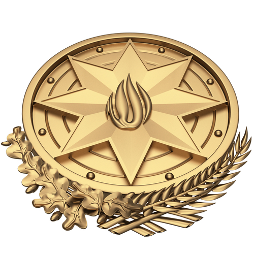 Coat of arms of Azerbaijan Gold 3D Print 500808