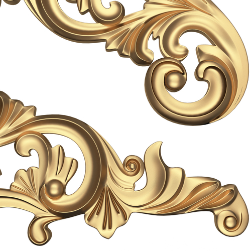 Corner Carved Plaster Molding Decoration 05 3D Print 500826