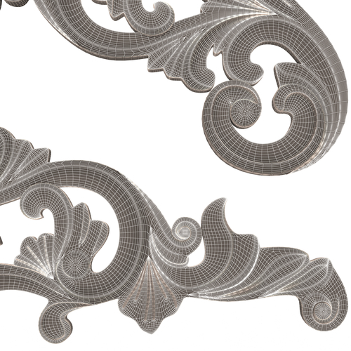 Corner Carved Plaster Molding Decoration 05 3D Print 500832