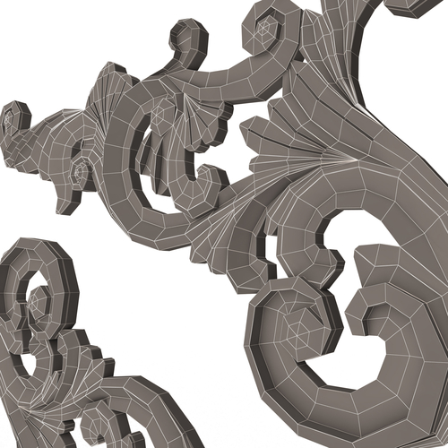 Corner Carved Plaster Molding Decoration 05 3D Print 500836