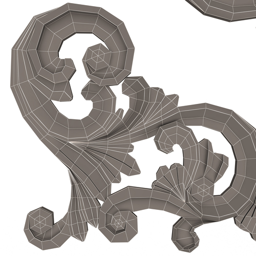 Corner Carved Plaster Molding Decoration 05 3D Print 500837