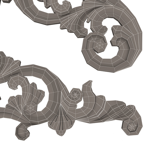 Corner Carved Plaster Molding Decoration 05 3D Print 500838