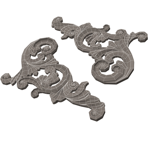 Corner Carved Plaster Molding Decoration 05 3D Print 500839