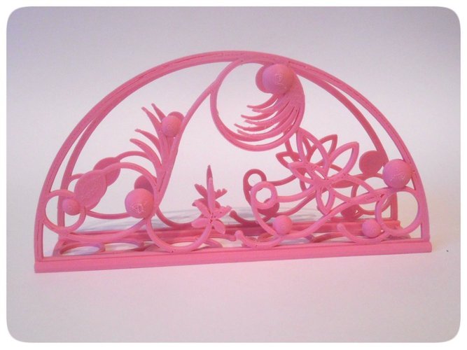 Stand for napkins "Pink flowers". 3D Print 50099