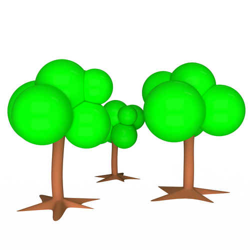 Cartoon Tree 3D Print 501070