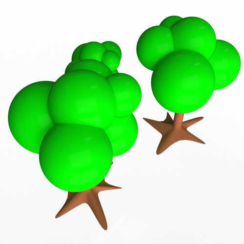 Cartoon Tree 3D Print 501071