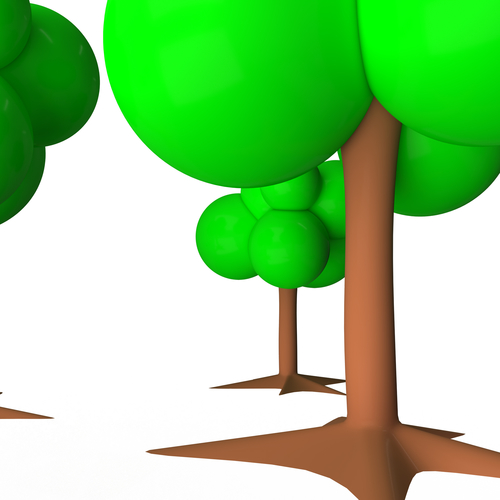 Cartoon Tree 3D Print 501072