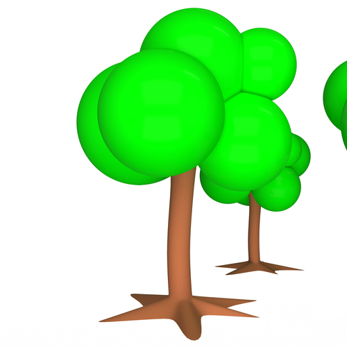 Cartoon Tree 3D Print 501073