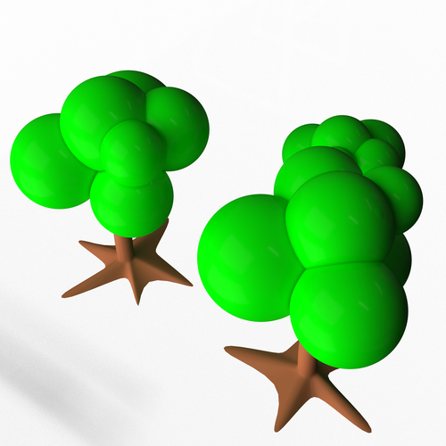 Cartoon Tree 3D Print 501074