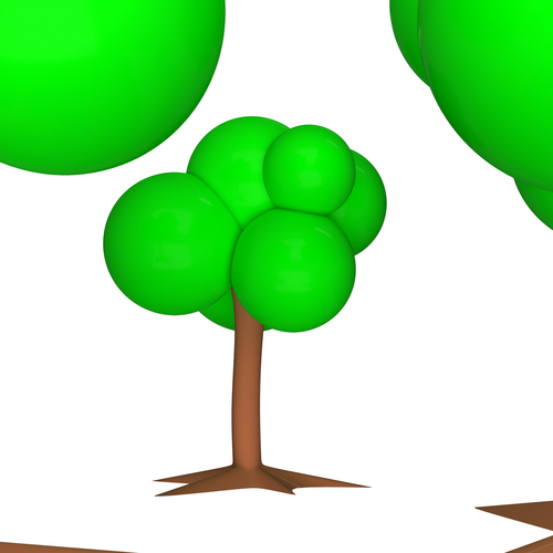 Cartoon Tree 3D Print 501075