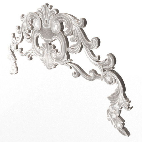 Carved Plaster Molding Decoration 08 3D Print 501120