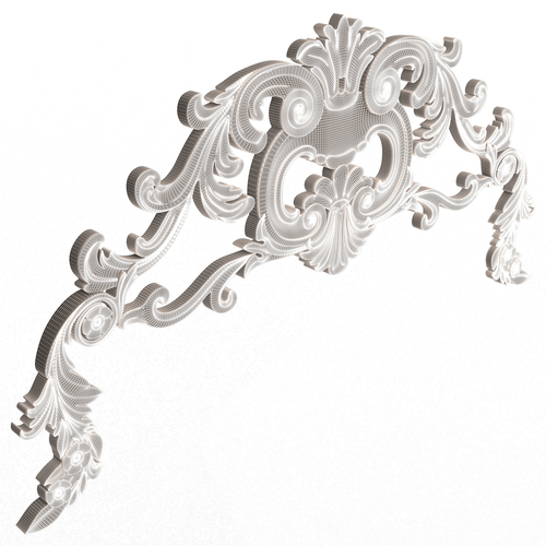 Carved Plaster Molding Decoration 08 3D Print 501121