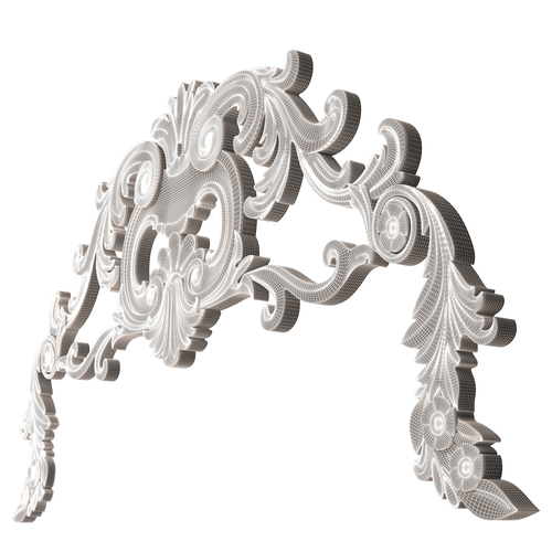 Carved Plaster Molding Decoration 08 3D Print 501122