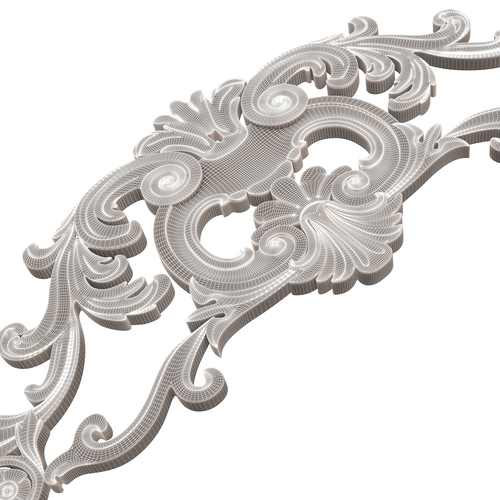 Carved Plaster Molding Decoration 08 3D Print 501123