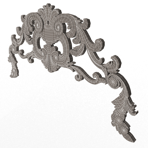 Carved Plaster Molding Decoration 08 3D Print 501126