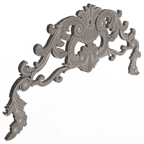 Carved Plaster Molding Decoration 08 3D Print 501127