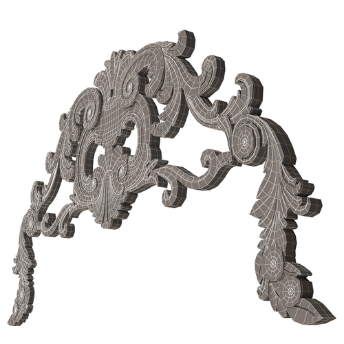 Carved Plaster Molding Decoration 08 3D Print 501128