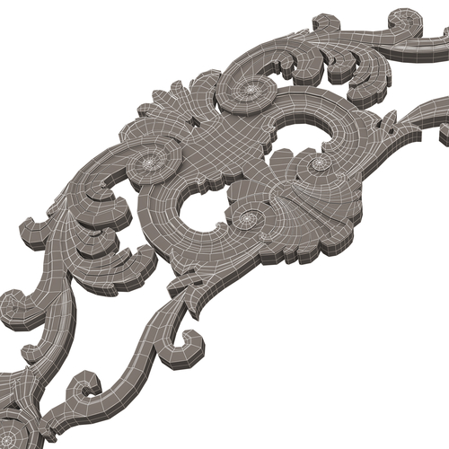 Carved Plaster Molding Decoration 08 3D Print 501129