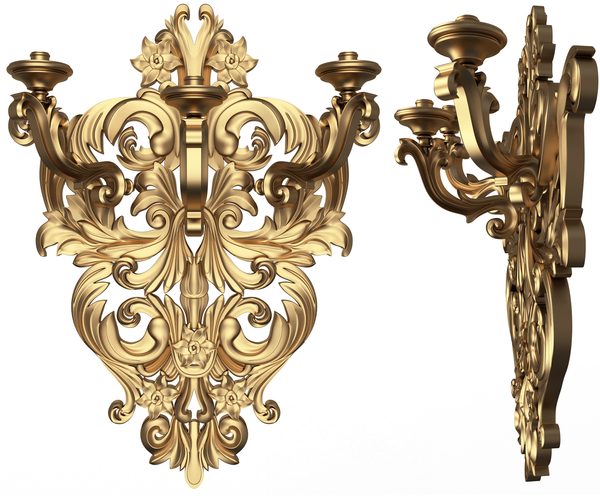 Classic Wall Chandelier 03 3D Print 501148