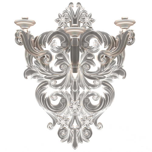 Classic Wall Chandelier 03 3D Print 501154