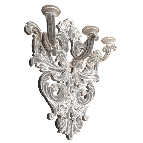 Classic Wall Chandelier 03 3D Print 501155