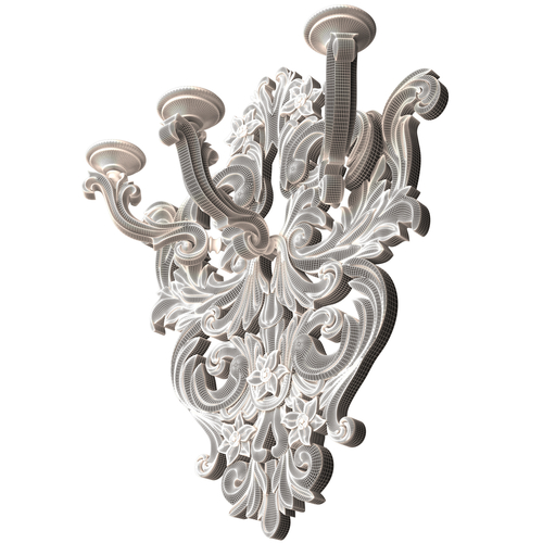 Classic Wall Chandelier 03 3D Print 501158