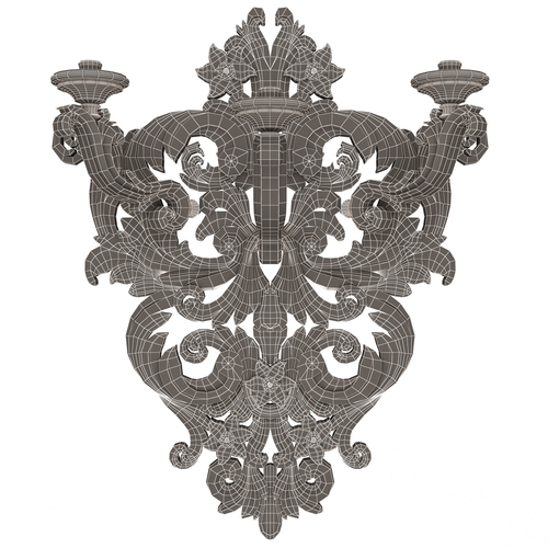 Classic Wall Chandelier 03 3D Print 501160