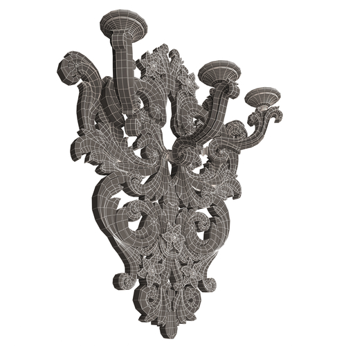 Classic Wall Chandelier 03 3D Print 501161