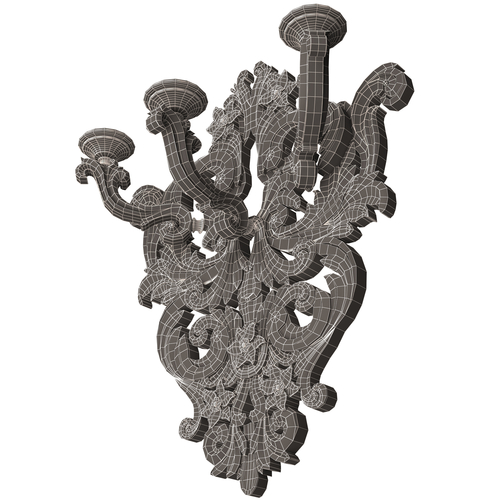 Classic Wall Chandelier 03 3D Print 501164