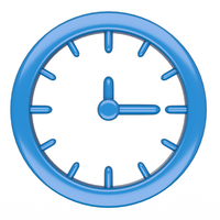 Small Clock Icon 02 3D Printing 501166