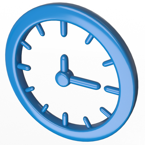 Clock Icon 02 3D Print 501169