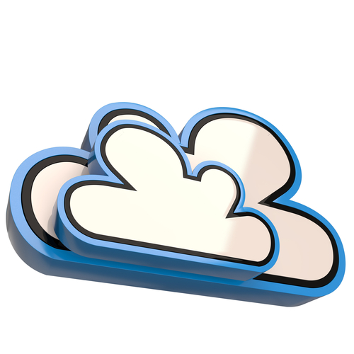 Cloud icon 3D Print 501203