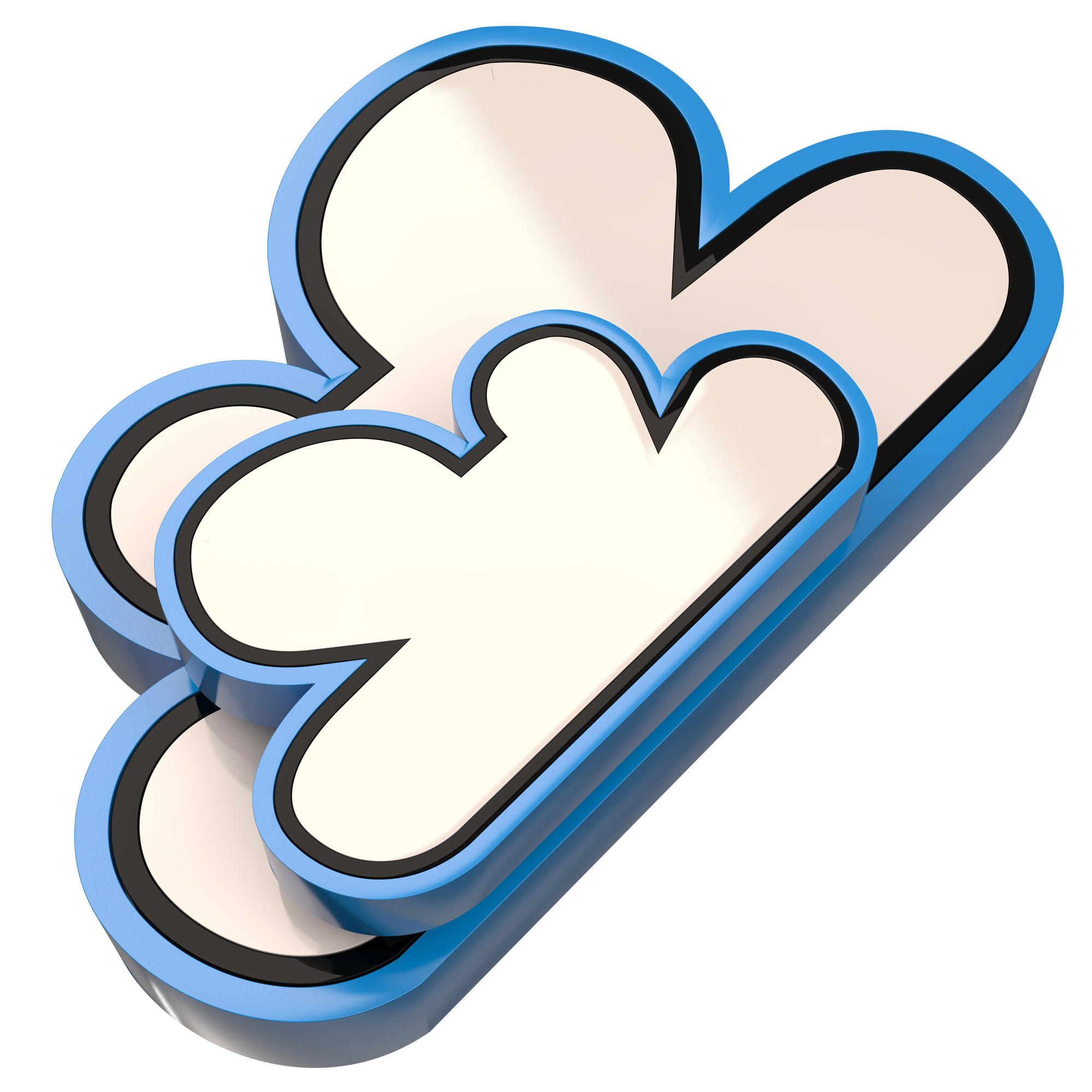 Cloud 6. Cloud 3d icon.