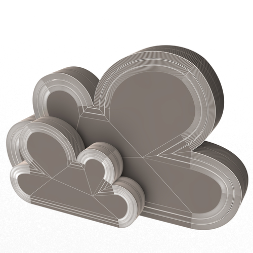 Cloud icon 3D Print 501212