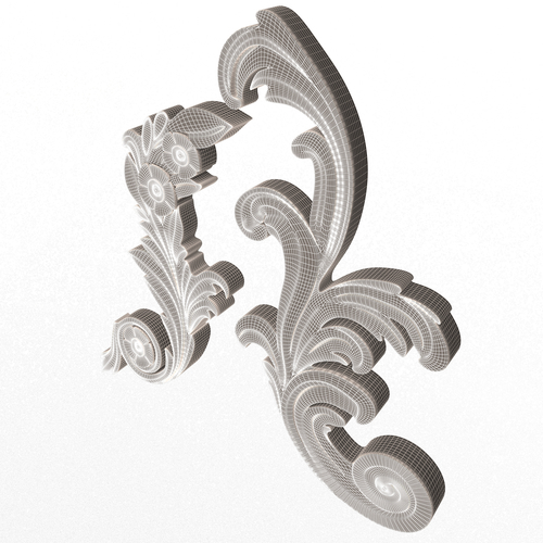 Corner Carved Plaster Molding Decoration 06 3D Print 501246