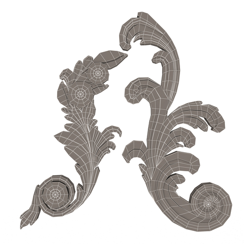 Corner Carved Plaster Molding Decoration 06 3D Print 501250