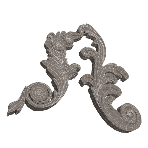 Corner Carved Plaster Molding Decoration 06 3D Print 501251