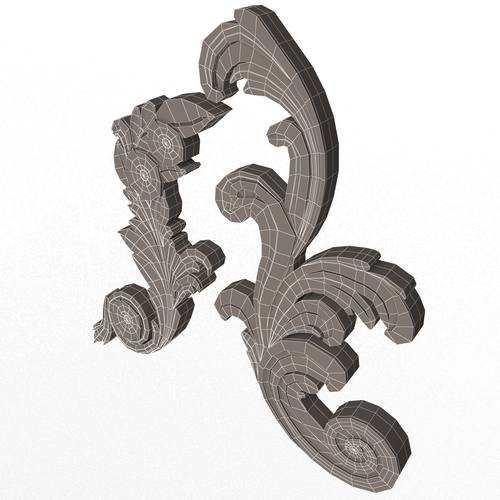 Corner Carved Plaster Molding Decoration 06 3D Print 501252