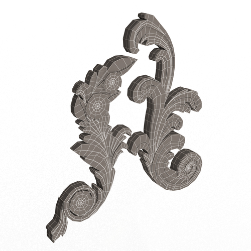 Corner Carved Plaster Molding Decoration 06 3D Print 501253