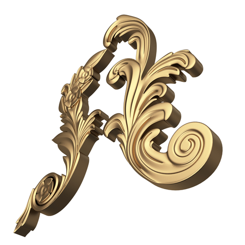 Corner Carved Plaster Molding Decoration 06 3D Print 501259